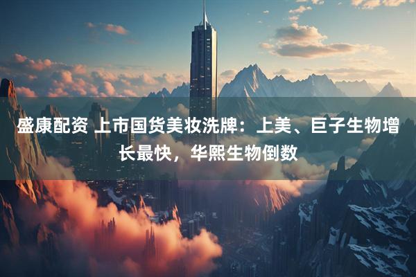 盛康配资 上市国货美妆洗牌：上美、巨子生物增长最快，华熙生物倒数