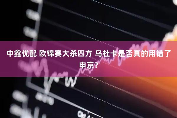 中鑫优配 欧锦赛大杀四方 乌杜卡是否真的用错了申京？