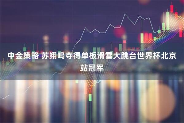 中金策略 苏翊鸣夺得单板滑雪大跳台世界杯北京站冠军