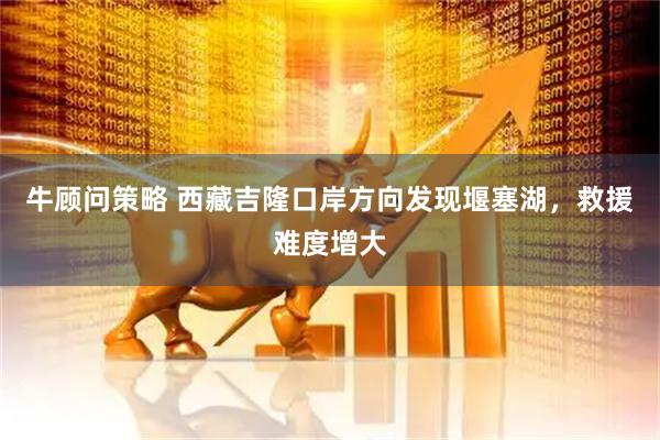 牛顾问策略 西藏吉隆口岸方向发现堰塞湖，救援难度增大